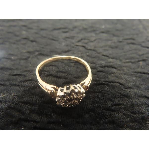 10kt Gold + Diamond Size 6 2.1gr. 
