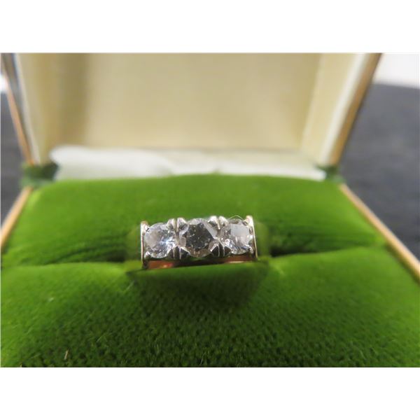14Kt Gold + Diamond "Birks" Size 8 1/2 4.6gr.