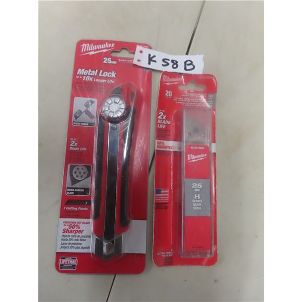 New Milwaukee 25mm Snap Off Knife + Blades