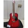 Image 2 : Traditions Model TG750 Red Acoustic Guitar with Soft Case
