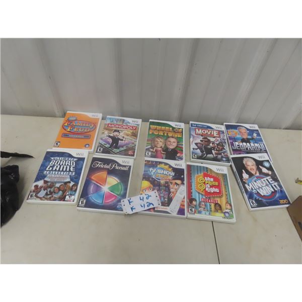 10x Nintendo Wii TV Game Show Games