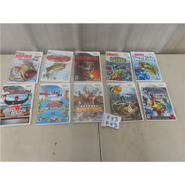 10x Nintendo Wii Fishing Games