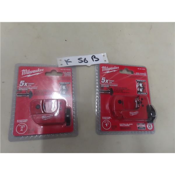 2x New Milwaukee Mini Copper Tubing Cutter 3/4"+1