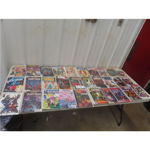 30x Mixed Comics, Super Girl, Human Torch, Conan, SpongeBob +
