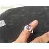 Image 2 : 14Kt Gold + Amethyst Size 9 Ring 4.6gr