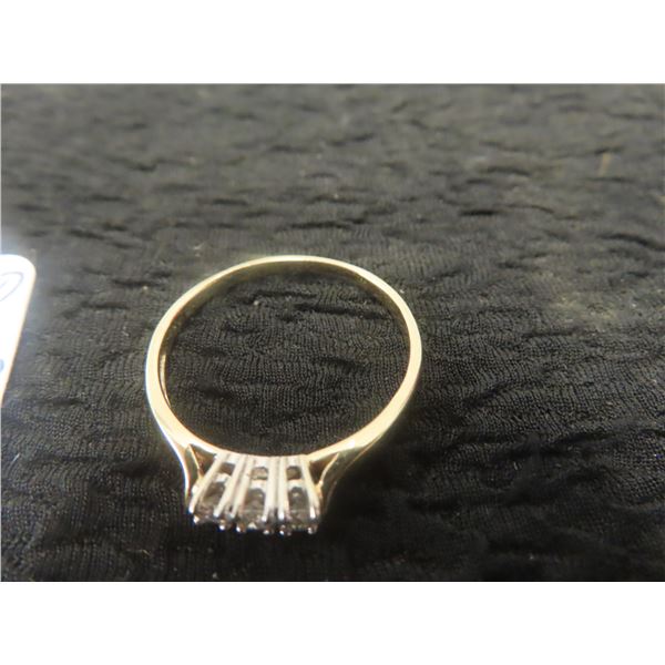 10Kt Gold + Diamond Size 10. 1/2 2.1gr Ring