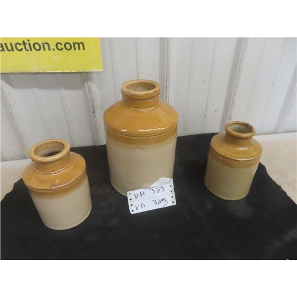 3 Stoneware Jugs / Crocks 