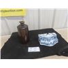 Image 1 : Stoneware Ink Bottle + Desk Ink Well Set