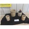 Image 1 : 4x Stoneware Crock + Jugs , 1/2 Gal Medalta