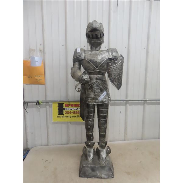 Metal Armoured Knight 48" Tall