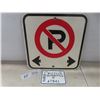 Image 1 : 12x12 Metal No Parking -1982 Winnipeg Bicycle Plate 