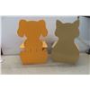 Image 2 : Cat + Dog Childrens Painted Chairs 