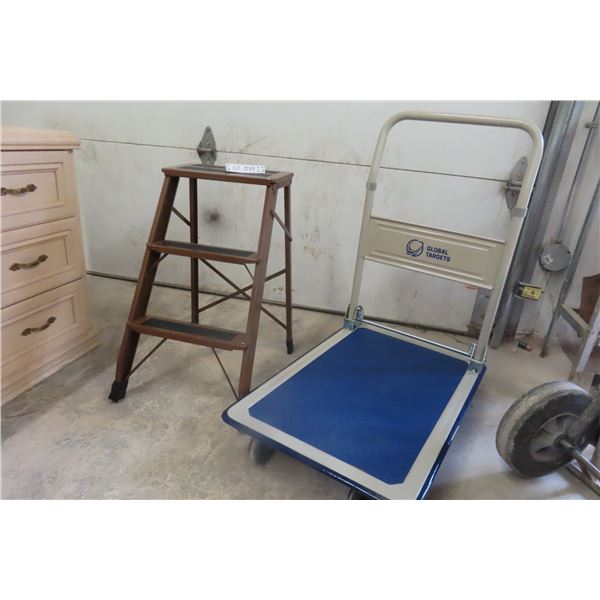 Fold Up Metal 2 - Step Stepper+ Collapsable Platform Dolly 