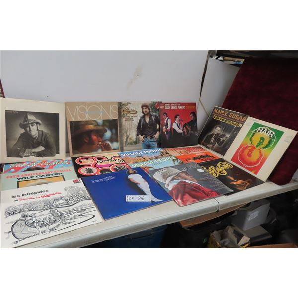 17 Albums:  Mostly Country- Waylon, Dan Hill, Hank Williams +