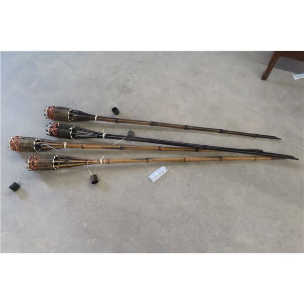 4 Tiki Torches 