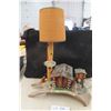 Image 1 : Rustic Log Cabin Lamp 22" High