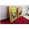 Image 8 : 3 Decorative Abstract Glass Wall Hangings, Largest 14x9
