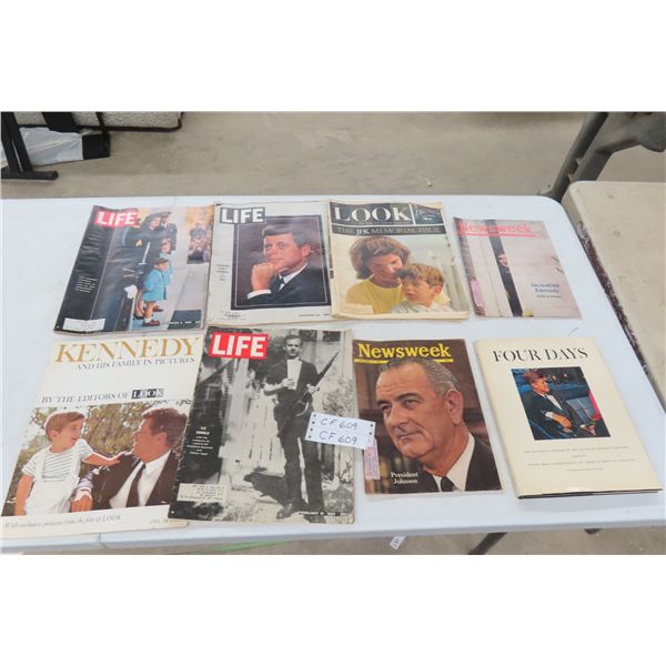 Magazine 1960s JF Kennedy Life, Look, Newsweek 