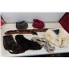 Image 1 : 2 Vintage Ladies Hats, 4 Fur Collars + 