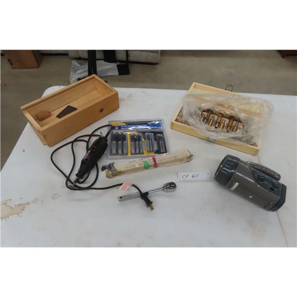 Forstner Bits, New 12 Piece Hollow Punch Set, 