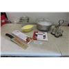 Image 1 : Pyrex Double Boiler, Stewing Pot, Trivot, SilverPlated Stand 