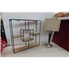 Image 1 : Table Lamp 26" High + What Not Wall Shelf 26x6x25