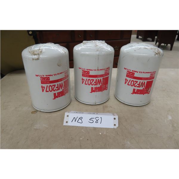 3 FleetGaurd Coolant Filters #WF2074
