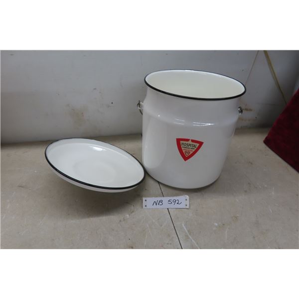 Federal Govt Surplus Field Hospital Chamber Pail WWII