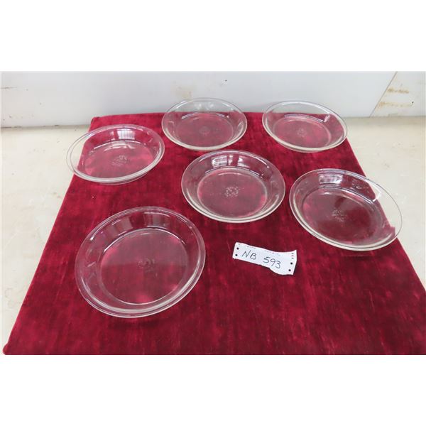 6 Fire King Glass Pie Plates 8 Inch 