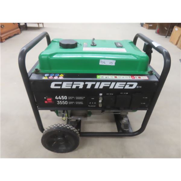Certified 4450 Watt Gas Genterator- Used Very Little