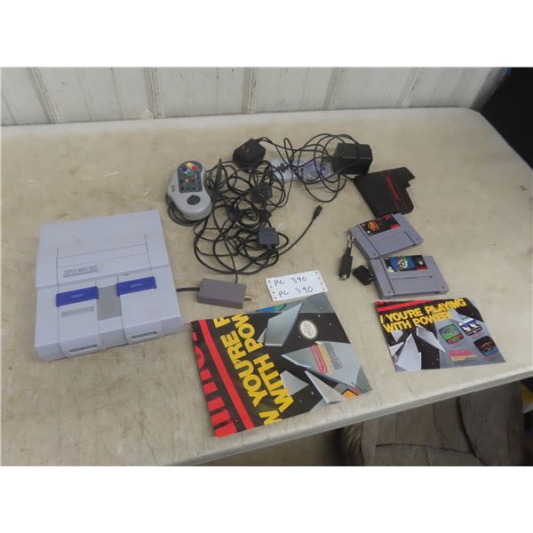 Super Nintendo Console with Control + 2 Games