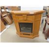 Image 1 : Oak Mantle Electric Fire Place Heater 