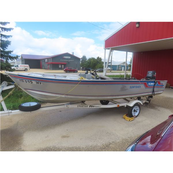 Alumacraft 16' Boat Sunfish with 30HP Yamaha Outboard