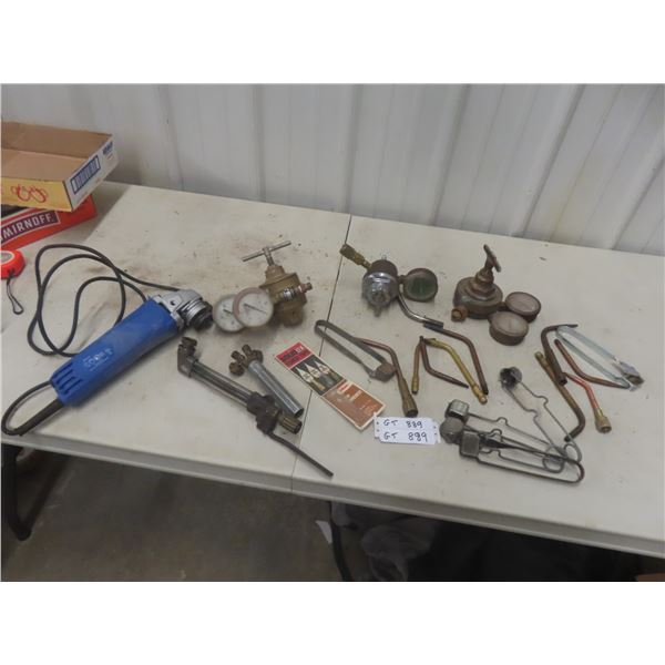 Acetylene Gauges, Tips, Torches, Spoiler Power Angle Grinder, Clamps
