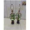Image 1 : 2 Vintage, Tear Drop Table Lamps 