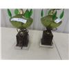 Image 2 : 2 Vintage, Tear Drop Table Lamps 