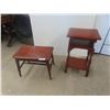 Image 1 : 2 Wooden Stands 1) 28"x10"x13" 1) 17"x22"x14"