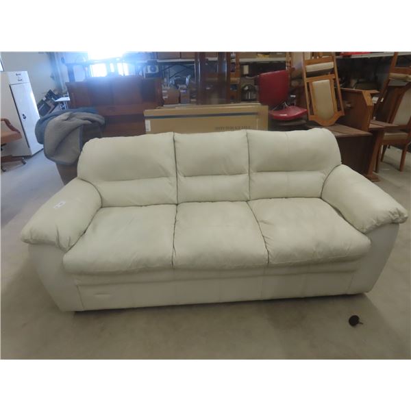 Leather/ Leather Style Couch 79" Wide 
