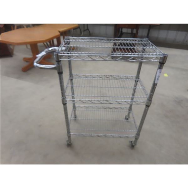 Rolling Stainless 3 Tier Cart 34"x24"x14"