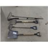 Image 1 : Hand Yard Tools: Shovel, Fork, Rake +