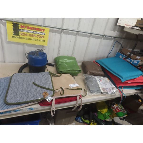 3 Tarps- 1 New, 12Volt, Vacuum Cushion