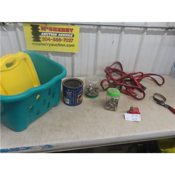 Lugnuts, Booster Cables, Oil Filter Wrench