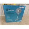 Image 1 : New Living 16" Oscillating Pedestal Fan