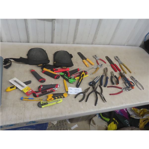 Pliers, Cutters, Wire Stripper, Utility knife + 