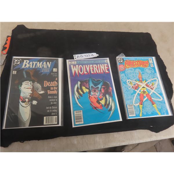 3x Comics Batman Issue 429, Wolverine Issue #2, Firestorm sue #1 