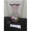 Image 1 : Vase - Hand Painted 8" Tall 4" Diameter