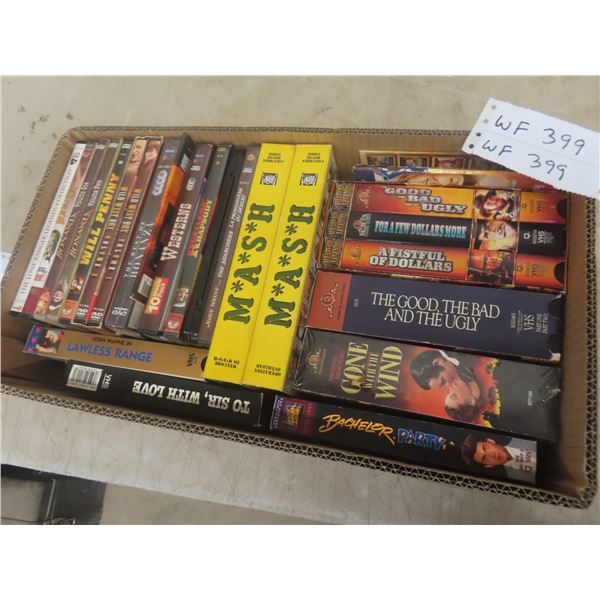 22x DVDs + VHS Movies 