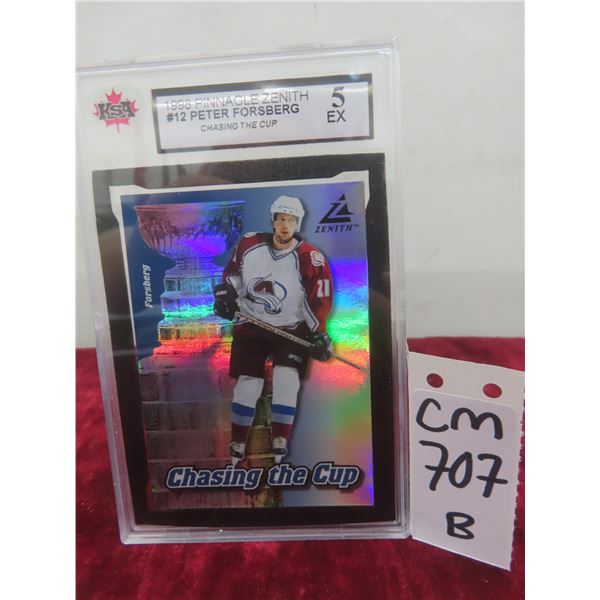 Graded Peter Forsberg Colorado Avalanche Card