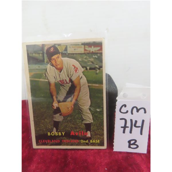1957 Topps Bobby Avila Cleveland Indians Baseball Card