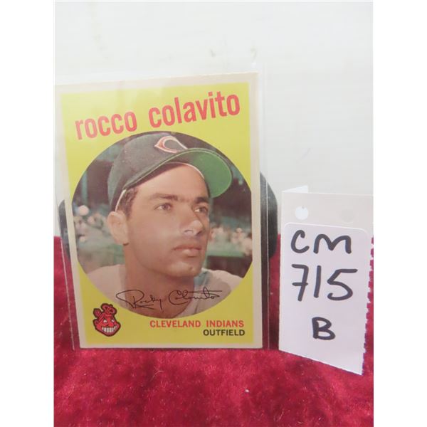 1959 Topps Rocco Colavito Cleveland Indians Baseball Card